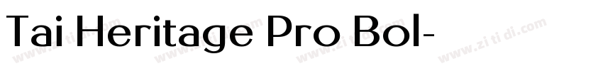 Tai Heritage Pro Bol字体转换